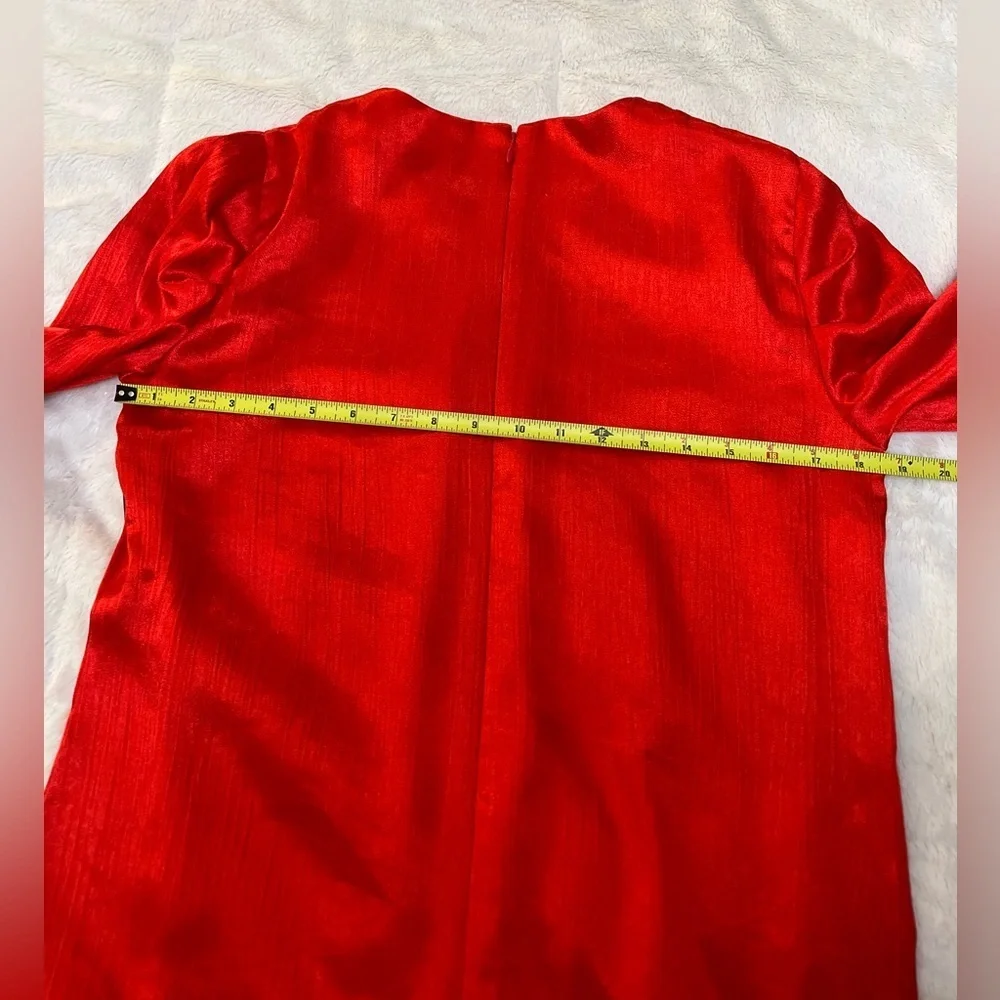 💋 NWT Nine West Puff Sleeve Shift Red Dress